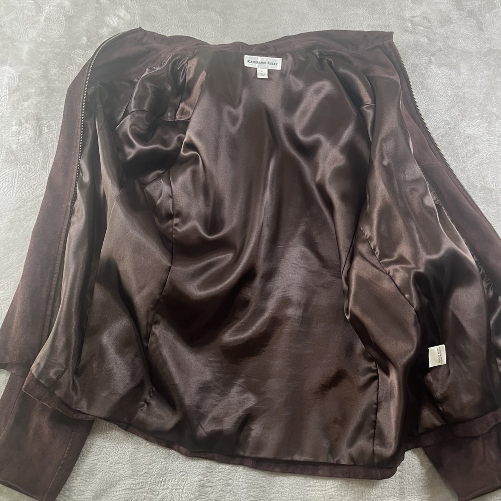 Women's  Brown‎ Lamb Skin Jacket Large - Picture 5 of 10